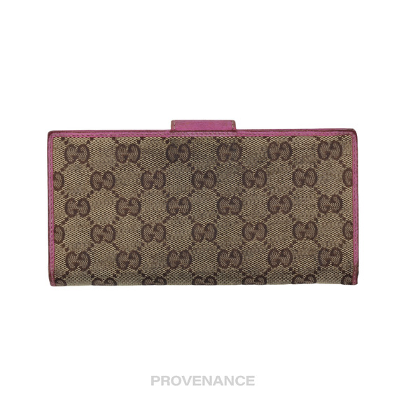 🔴 Gucci GG Canvas Long Wallet - Fuchsia - Picture 2 of 10